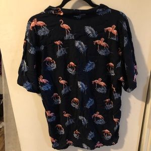 Flamingo button up shirt